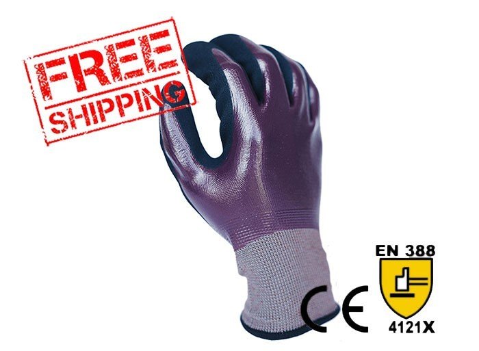 BS 900 Waterproof Work Gloves Double Coated Liner Smooth and Sandy