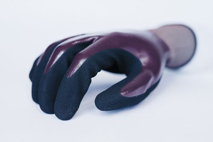 BS 900: Waterproof Work Gloves Double Coated Liner Smooth and Sandy Nitrile - Image 3