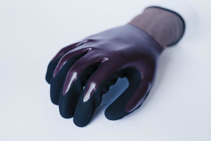 BS 900: Waterproof Work Gloves Double Coated Liner Smooth and Sandy Nitrile - Image 2