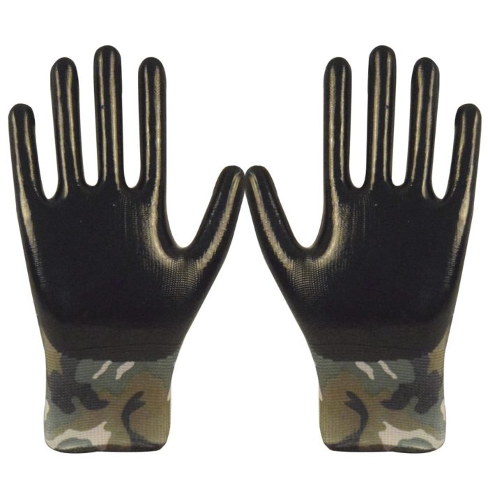 BS 210:MILITARY LINER: Smooth Nitrile Palm Coating Multi-Purpose Work Gloves - Image 5