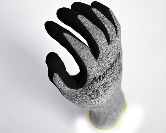 BS400: Safety Work Gloves nylon & spandex sandy nitrile coated abrasion excellent dexterity and comfortable and Oil Resistant grip ideal for general purpose breathable & washable. - Image 3