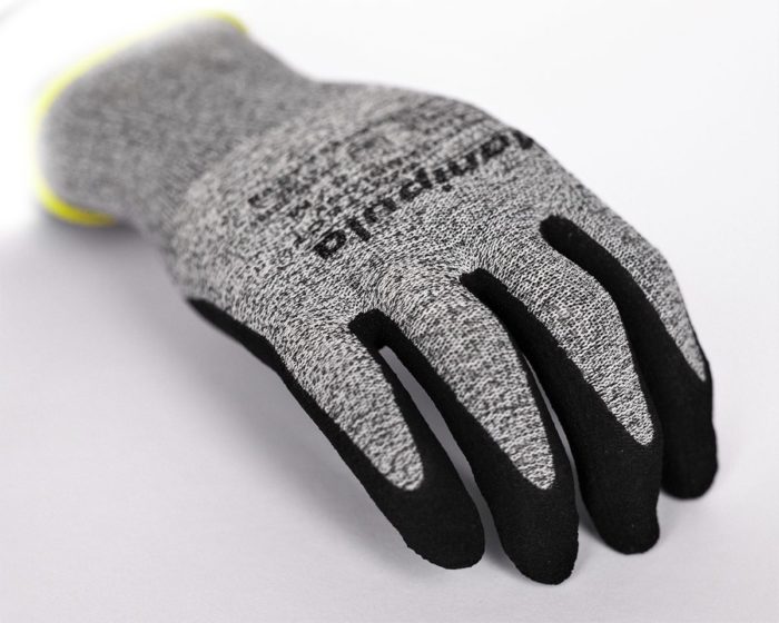 BS400: Safety Work Gloves nylon & spandex sandy nitrile coated abrasion excellent dexterity and comfortable and Oil Resistant grip ideal for general purpose breathable & washable. - Image 5