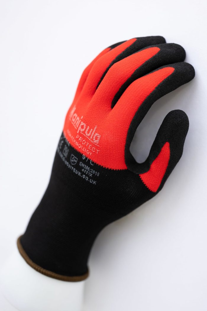 BS 444: Safety Work Gloves nylon & spandex sandy nitrile coated abrasion excellent dexterity and comfortable and Oil Resistant grip ideal for general purpose breathable & washable. - Image 5
