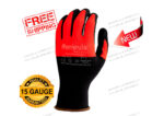 BS 444: Safety Work Gloves nylon & spandex sandy nitrile coated abrasion excellent dexterity and comfortable and Oil Resistant grip ideal for general purpose breathable & washable.