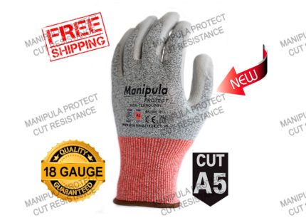 BS500: 18G HPPE/Glass Fiber Liner ANSI CUT5 High Quality Anti-Cut PU Coating