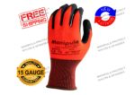 BS 600: Safety Work Gloves non-slip rubber latex foam general purpose knitted elastic lining abrasion resistant excellent grip dexterity Ideal for construction garden