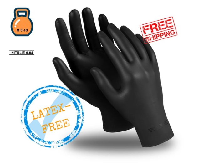 BS-N01: Disposable Gloves Black Nitrile Premium Powder Free - Image 1