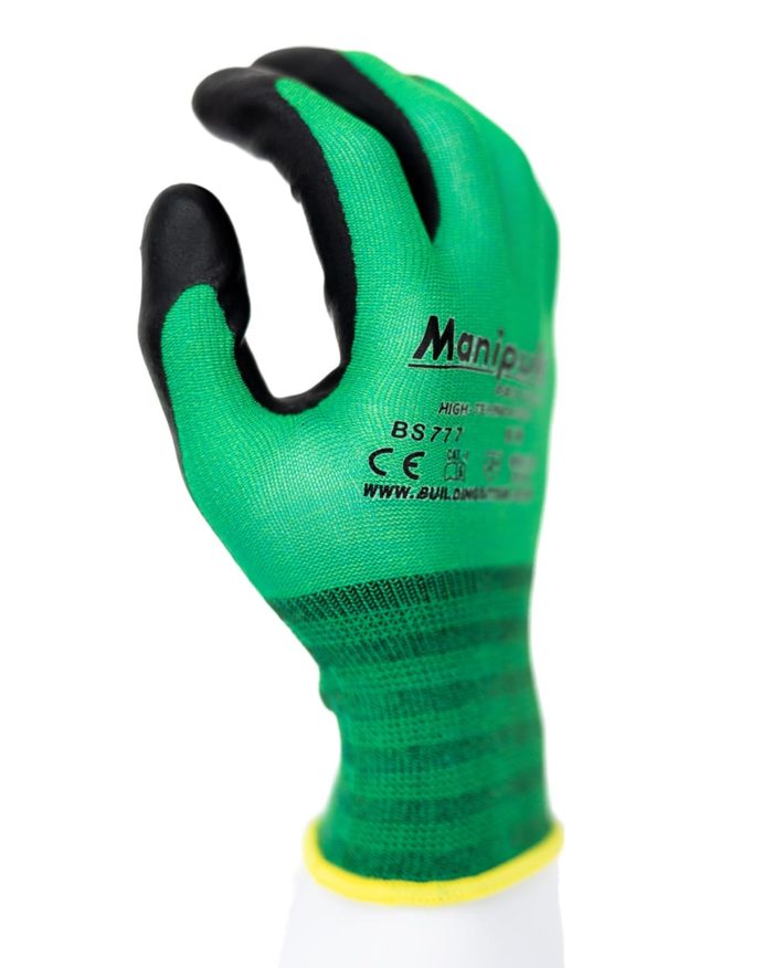 BS 777: Safety Work Gloves non-slip rubber  latex foam general purpose knitted elastic lining abrasion resistant excellent grip dexterity Ideal for construction garden - Image 3
