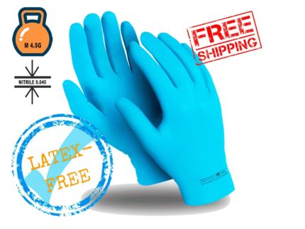 BS-N02: Disposable Gloves Blue Nitrile Premium Powder Free