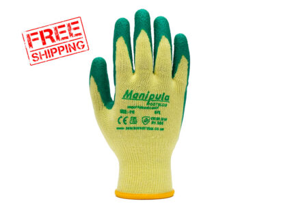 BS11: Safety Work Gloves non-slip rubber  latex foam general purpose knitted elastic lining abrasion resistant excellent grip dexterity Ideal for construction garden